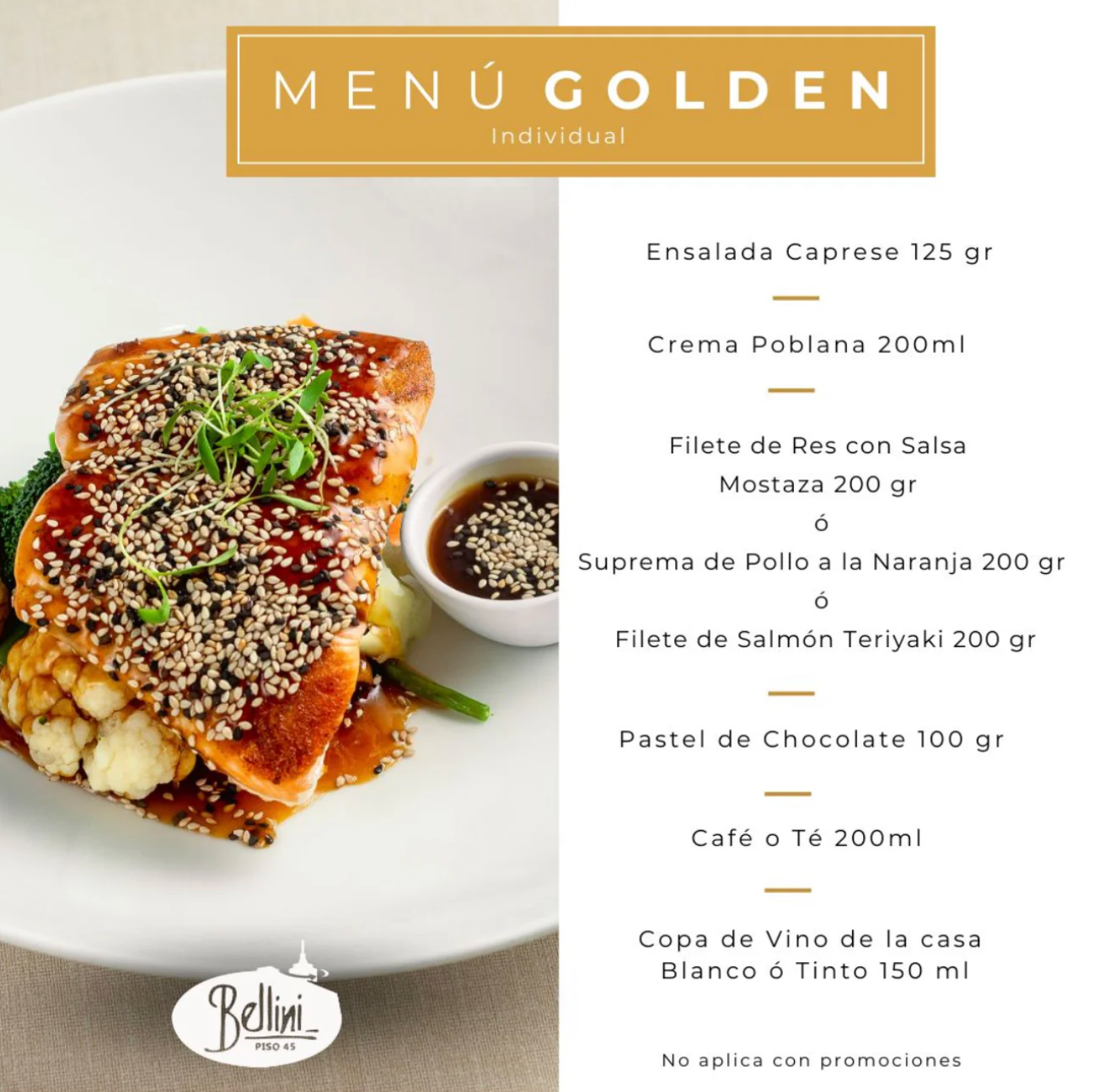 Menú Golden